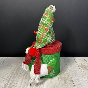 Christmas Snowman Cookie Candy Jar Container Holiday Winter Decor